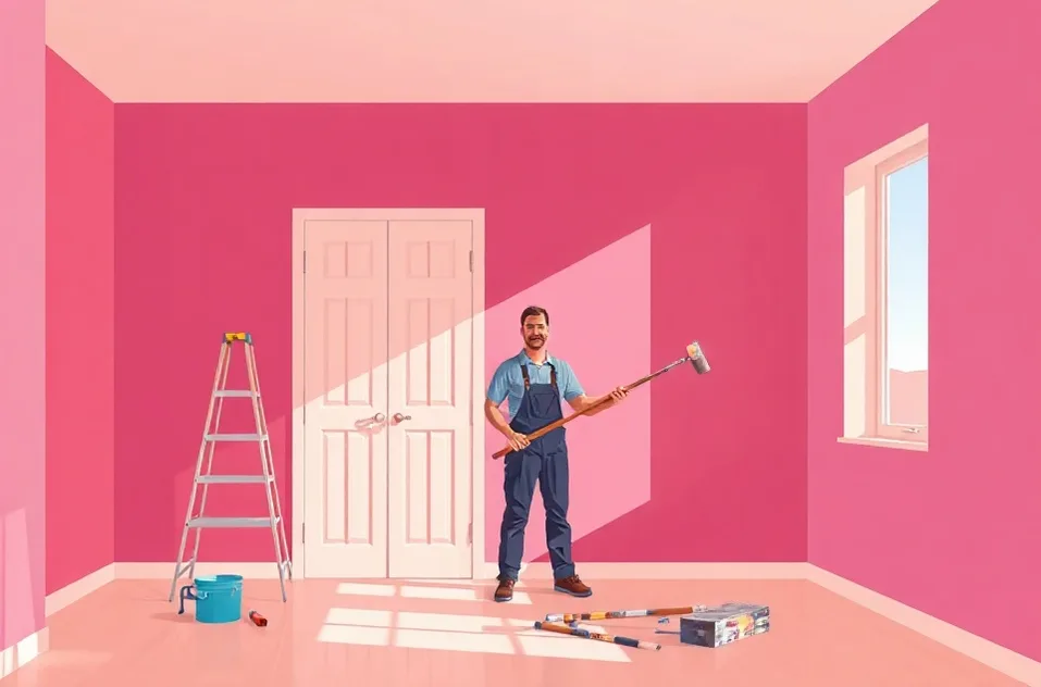 Intérieur rénové après travaux de peinture à Sablé-sur-Sarthe